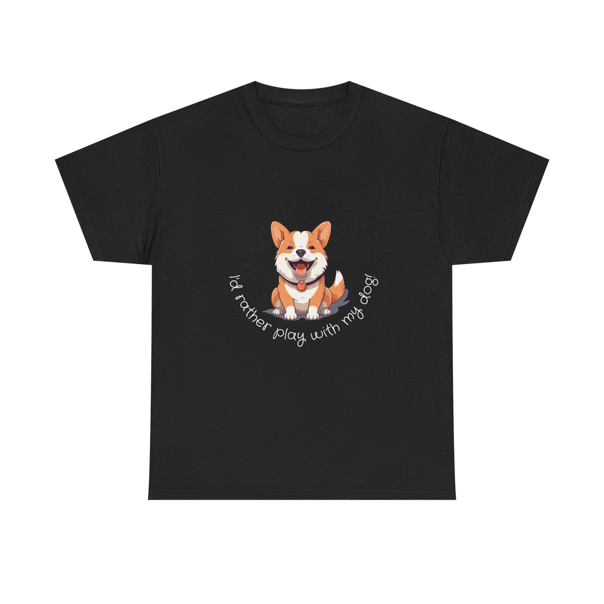 Corgi Playful Tee - I'd Rather Play with My Dog T-Shirt, Dog Lover Gift