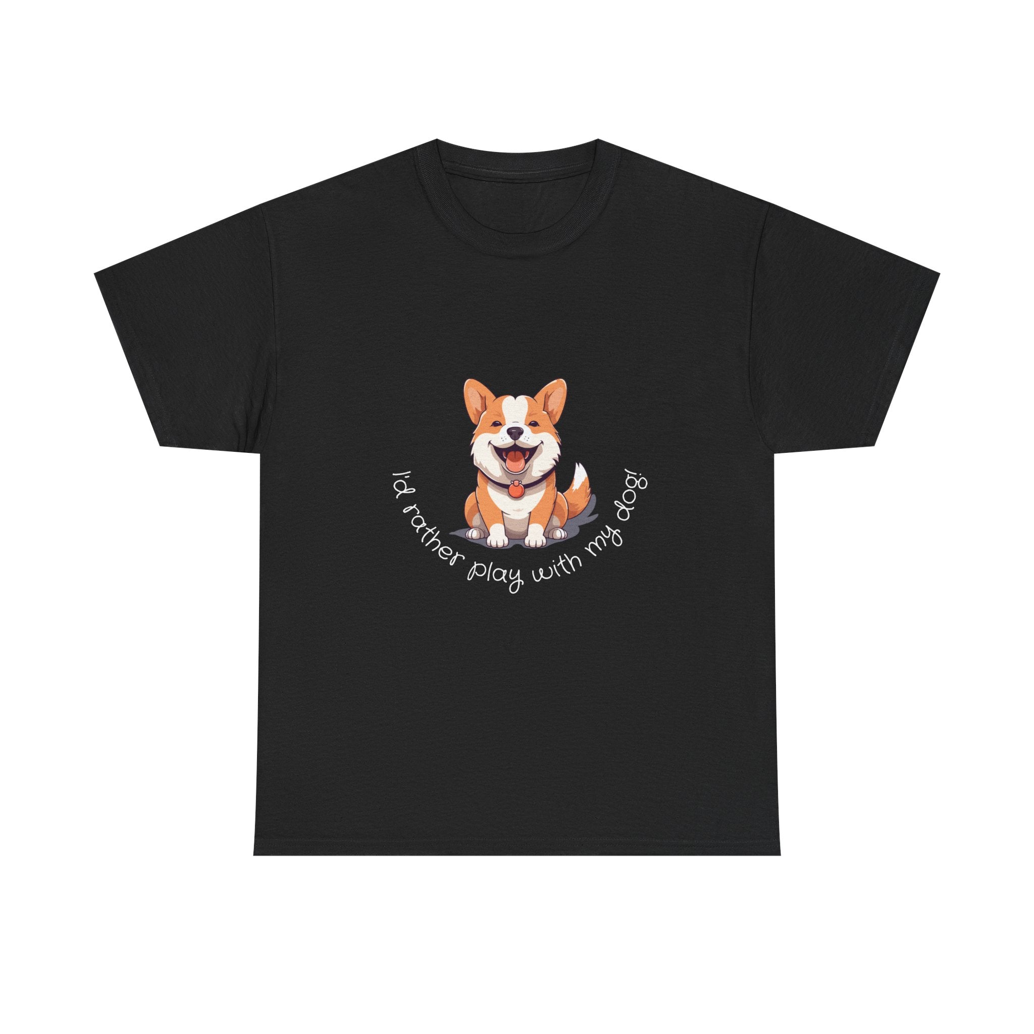 Corgi Playful Tee - I'd Rather Play with My Dog T-Shirt, Dog Lover Gift