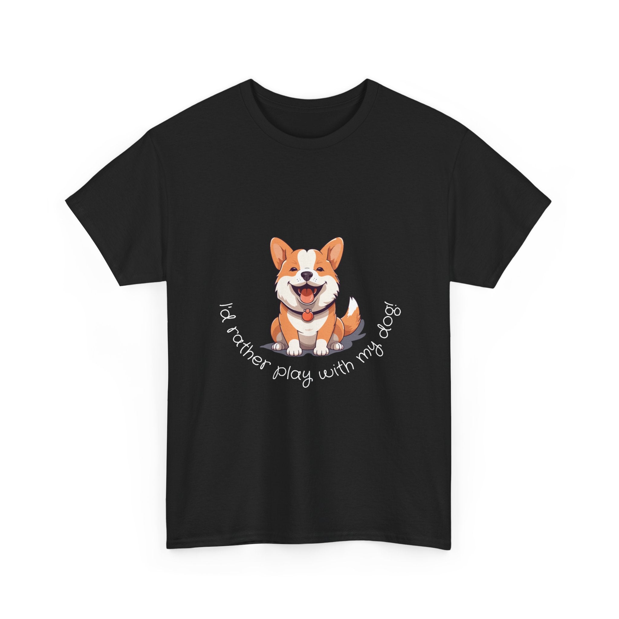 Corgi Playful Tee - I'd Rather Play with My Dog T-Shirt, Dog Lover Gift