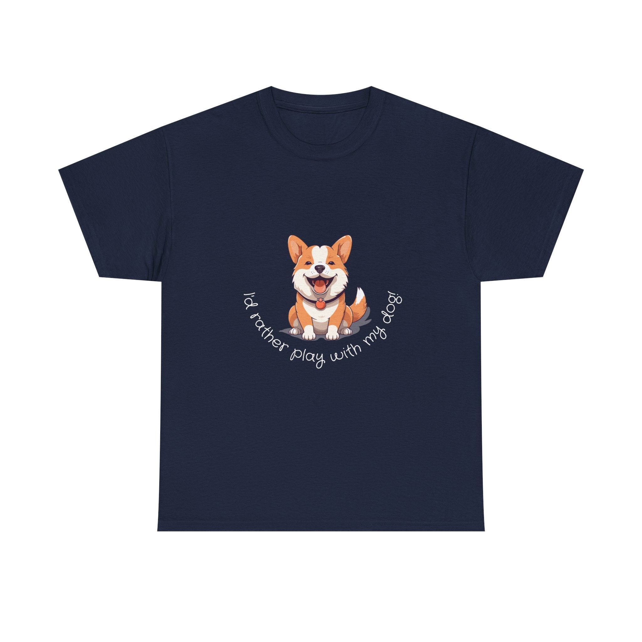 Corgi Playful Tee - I'd Rather Play with My Dog T-Shirt, Dog Lover Gift